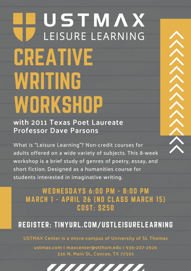 Creative Writing Workshop starting March 1